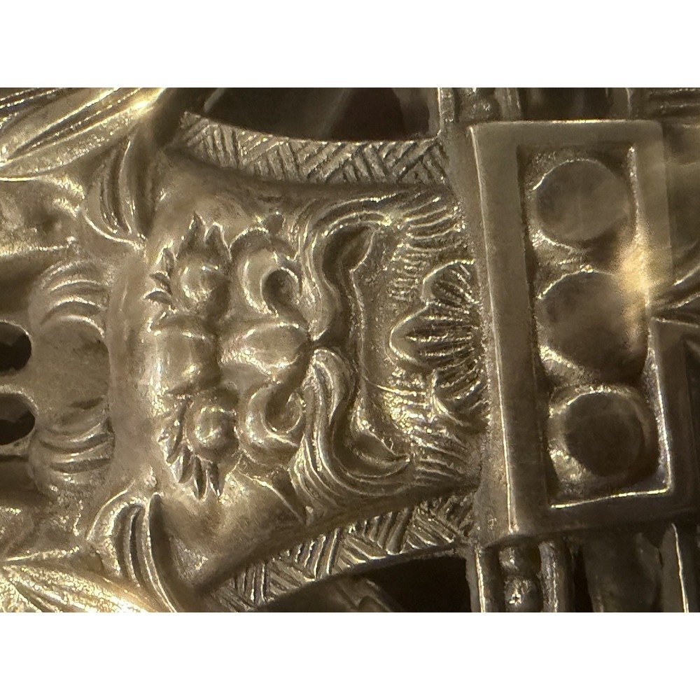 Vintage Art Deco Brass Peacock Fan Fireplace Screen Figural Filigree Goddess - Picture 16 of 16